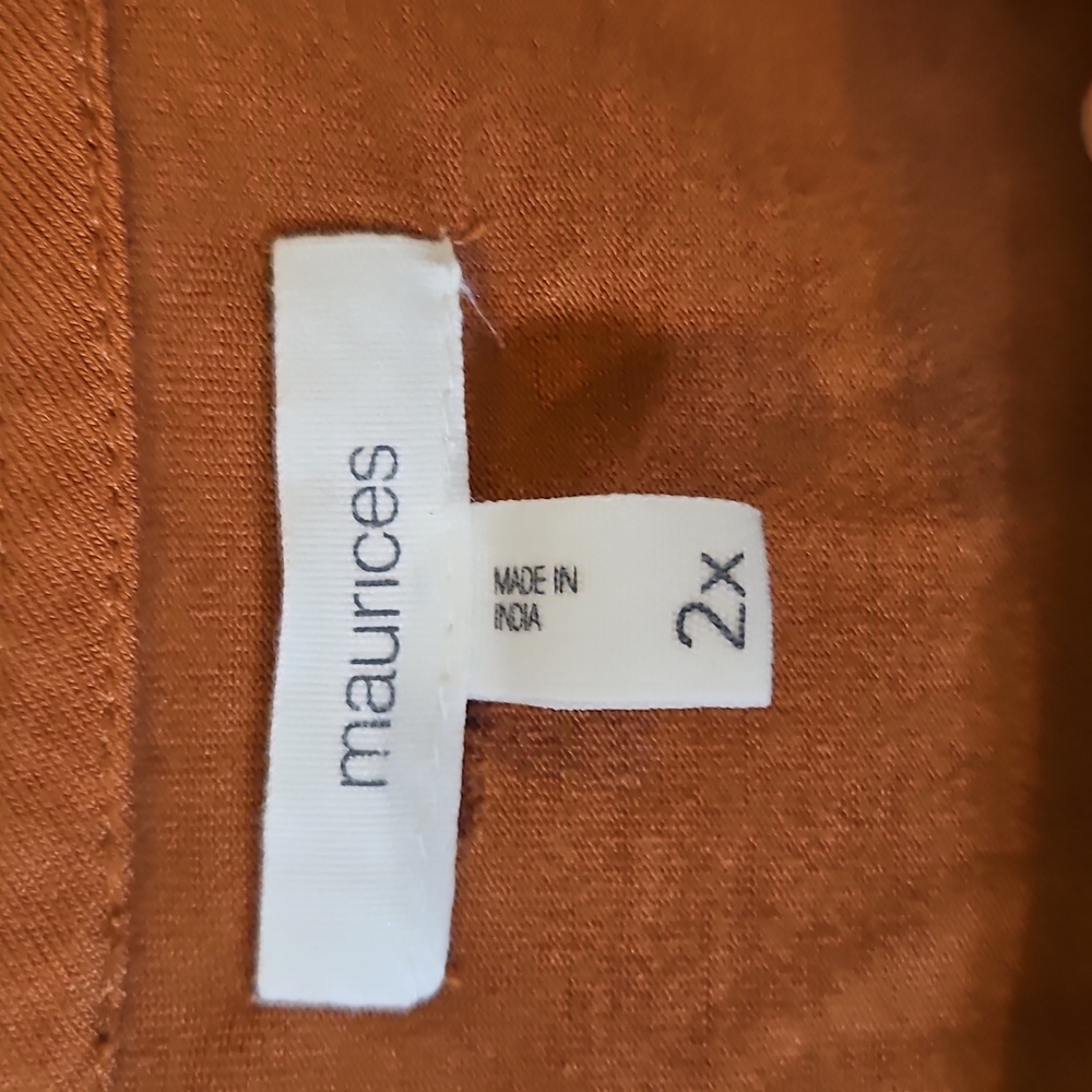 Maurices Terracotta Ruffle Blouse - Picture 3 of 3